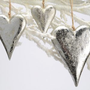 Set de 3 Coeurs bois à suspendre