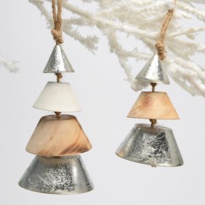 Set de 2 Sapins bois à suspendre