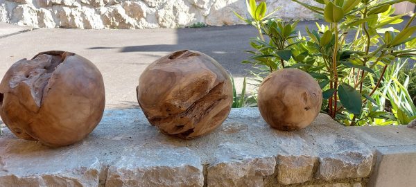 Boule déco teck