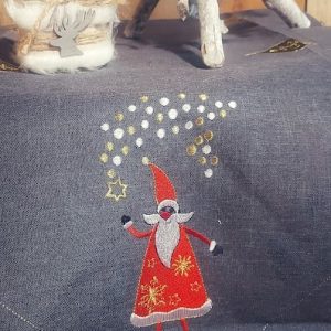 Carré de table anthracite Père Noël