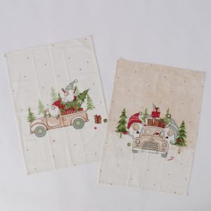 Lot de 2 torchons Noël assortis