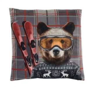 Coussin déhoussable OURS SKIEUR