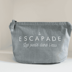 Trousse Vintage - Bleu Jean- Escapade Les Pieds Dans L'eau