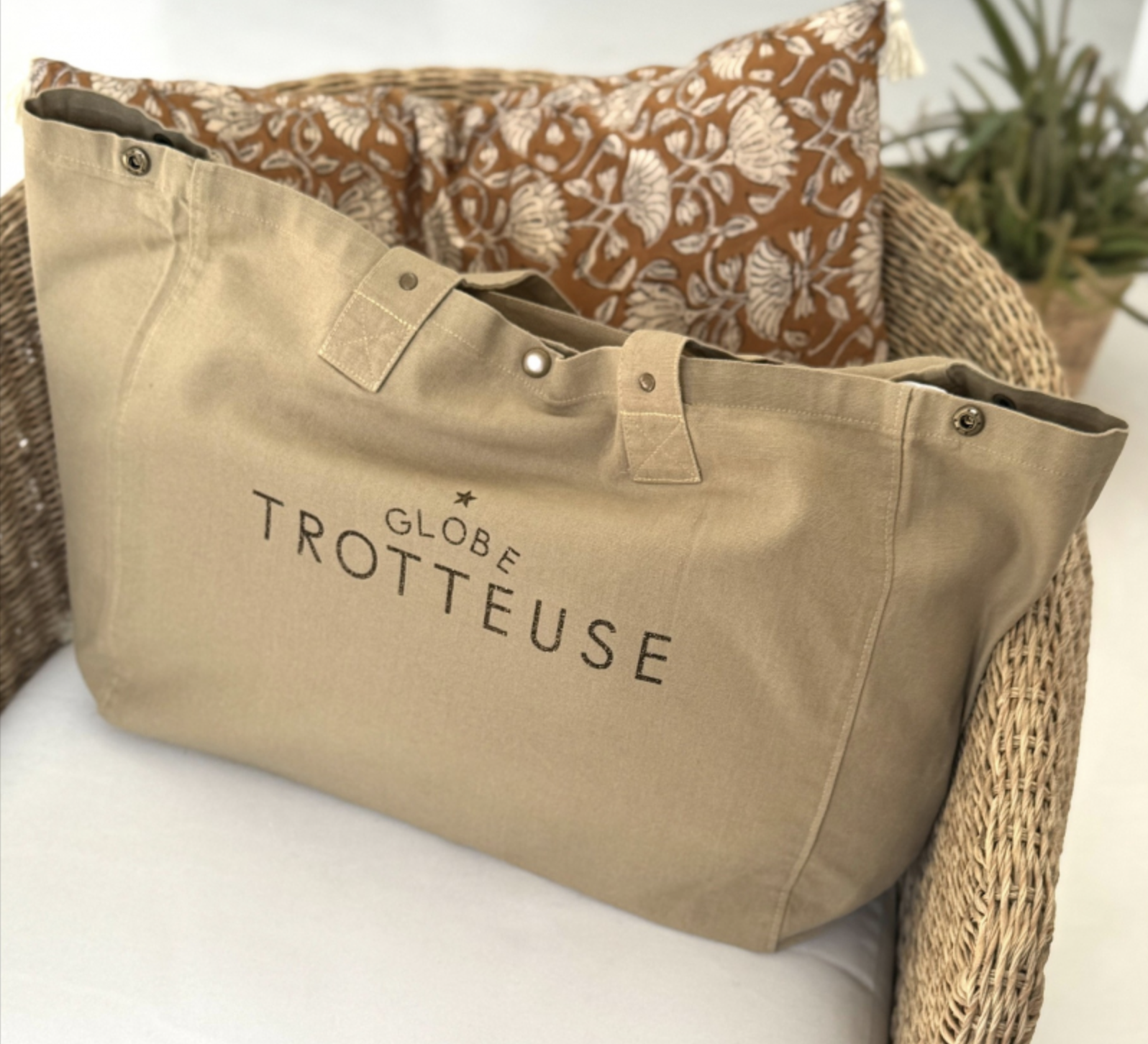 Grand Cabas - Sable - Globe Trotteuse